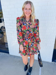 The Hazel Dress Midnight Petals