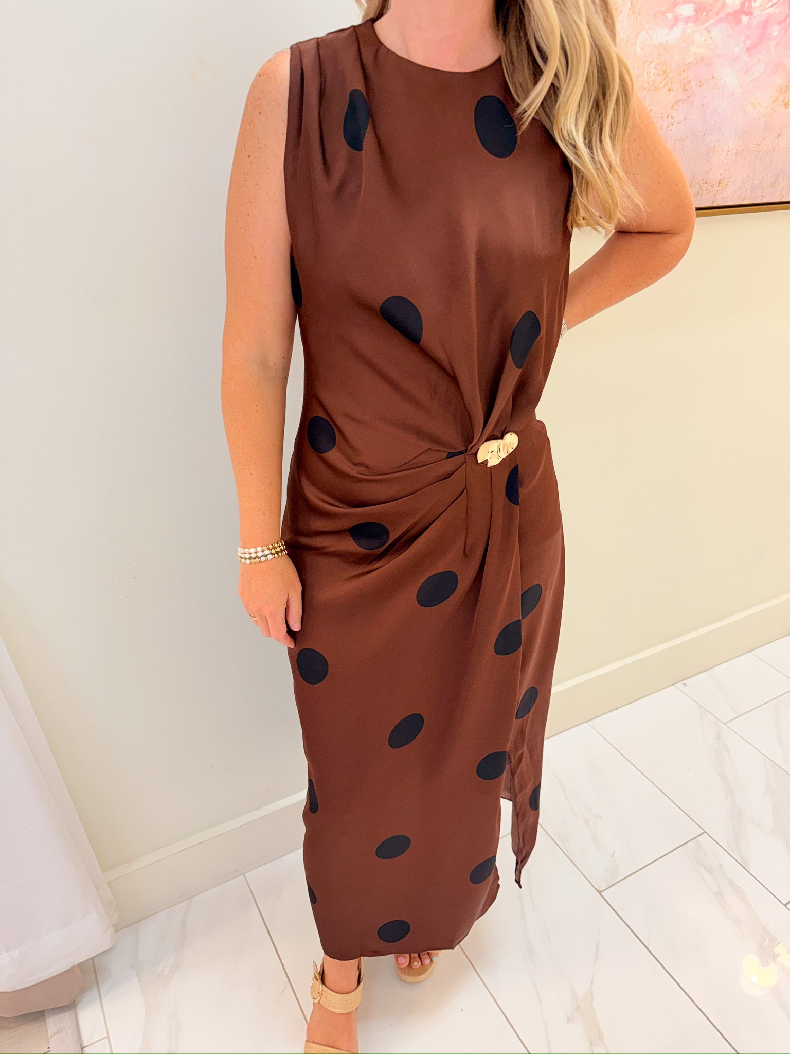 The Espresso Dot Dress