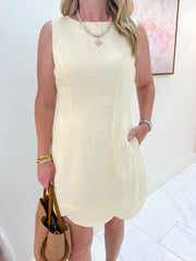 Canary Linen Mini Dress