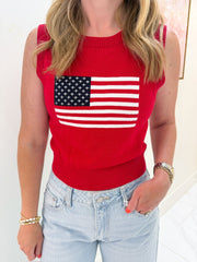Flag Knit Sweater Tank
