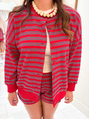 Striped Oversized Cardigan