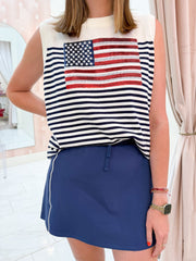 Knit American Flag Stripe Tank