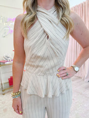 Kosta Stripe Twist Top