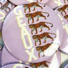 GEAUX Gameday Button Lavender