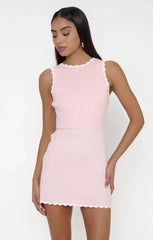 Cora Mini Dress Taffy Pink Knit