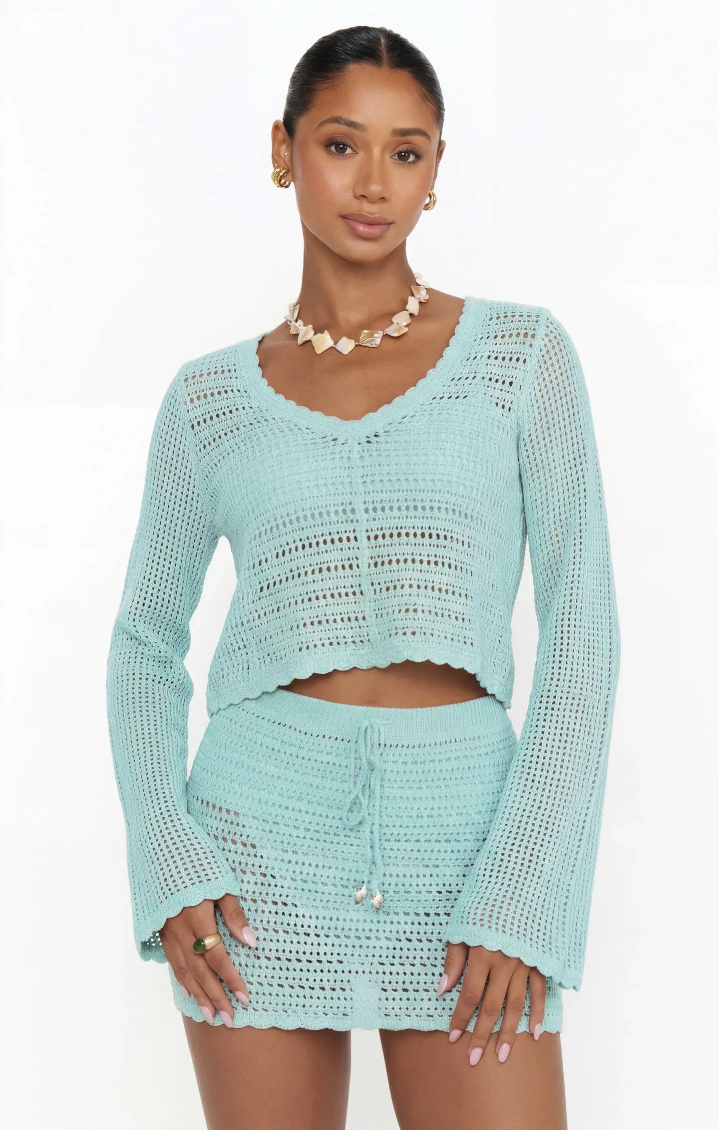 Offshore Top Jelly Mint Crochet