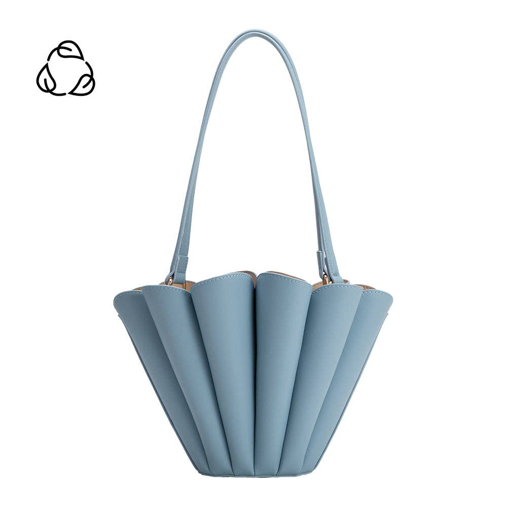 Shellie Blue Vegan Leather Shoulder Bag