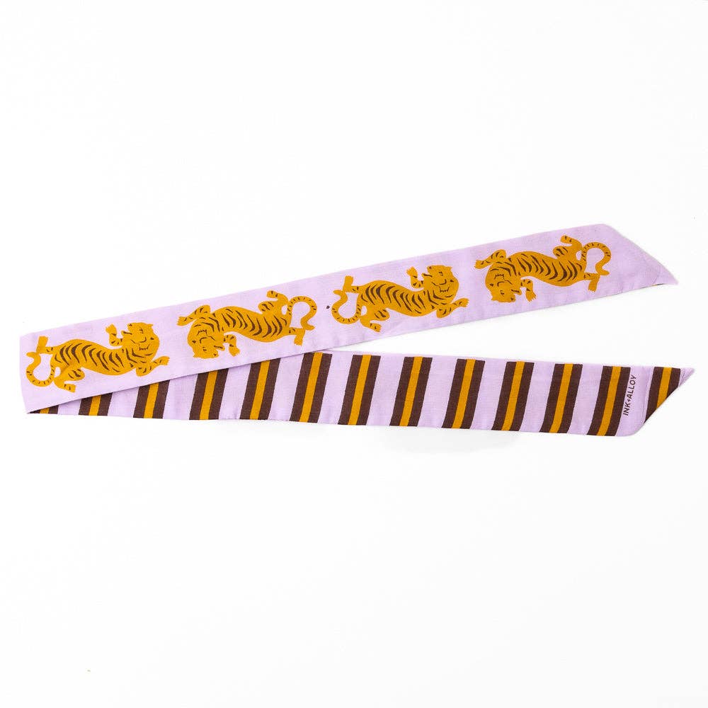 Camile Skinny Scarf Tiger Print